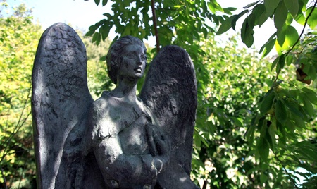 Beautiful Sculpture of angelの写真素材