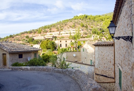 Deia the village of artists  typical stone village in Majorca Tramuntana mountain Balearic Spainの写真素材
