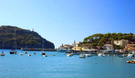 Port of Soller Lighthouse, Majorca, Spainの写真素材