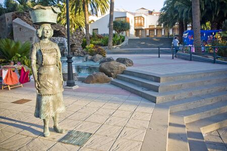 Colorful street in Santa Lucia, small village in Gran Canaria island, Spainのeditorial素材