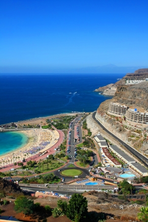 Puerto Rico ith amazing scape on coastline , Gran Canaria, Spainの写真素材
