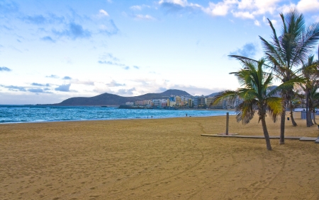 The view on the beach before a stormの写真素材