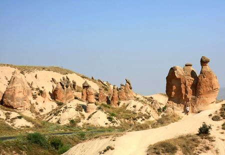 stone formations, Cappadocia, Turkeyの写真素材