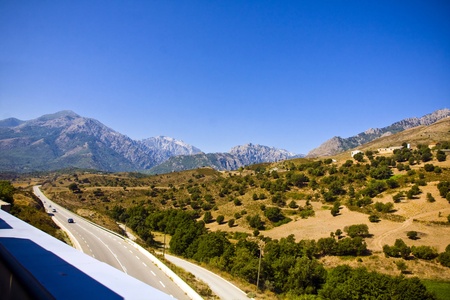 On the way to Ajaccio by train in Corsica, Franceの写真素材