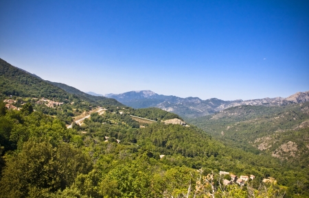 On the way to Ajaccio by train in Corsica, Franceの写真素材