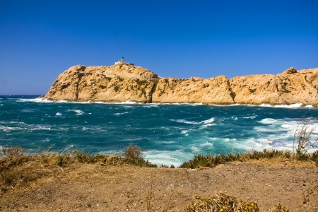 Amazing coastline near St Florent, Corsica, Franceの写真素材