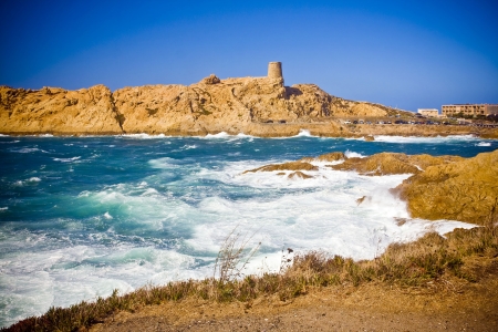 Amazing coastline near St Florent, Corsica, Franceの写真素材