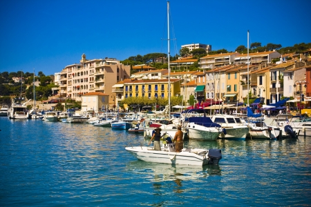 the harbour in Cassis, Franceのeditorial素材