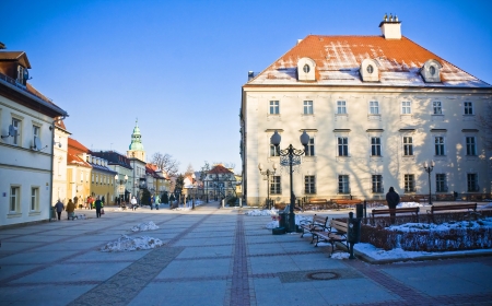 Cieplice city in Winter time, Polandのeditorial素材