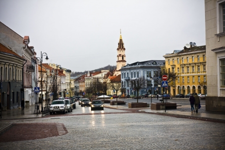 Vilnius oldtown street ,Lithuaniaの写真素材