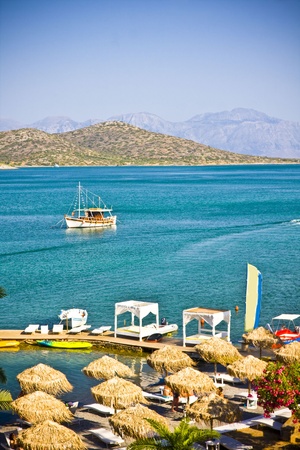 Beautiful seascape on Crete, Greeceの写真素材