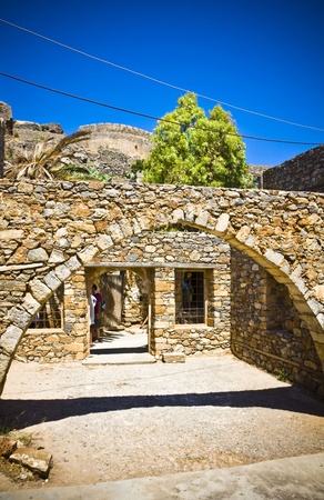 Spinalonga Fortress Greece - Last Active Leprosy Colonyのeditorial素材