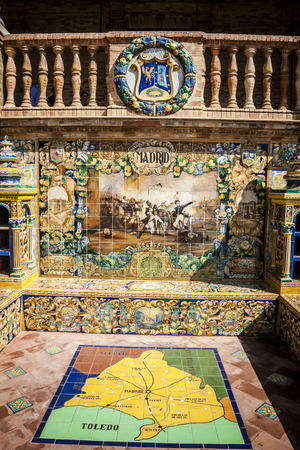 Spanish Square in Sevilla, Spain.の写真素材