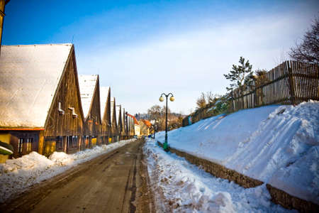 Chelmsko Slaskie - Polish city in witner timeの写真素材