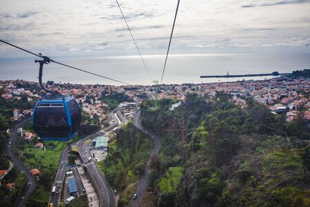 the view from Cablecar in Funchal Madeira Portugal