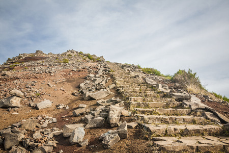 Pico do Arieiro in Madeira Island, Portugalの写真素材