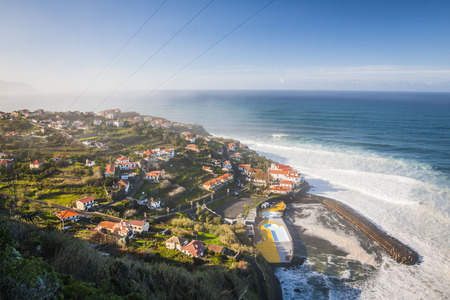 Porto Moniz, north of Madeira island, Portugalの写真素材