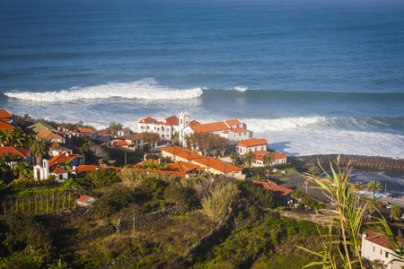 Porto Moniz, north of Madeira island, Portugalの写真素材