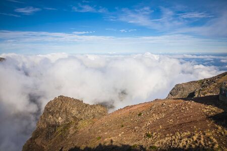 Pico do Arieiro in Madeira Island, Portugalの写真素材