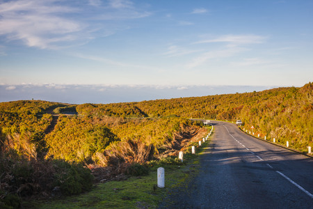 empty road on the Madeira island. Portugalの写真素材