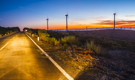 empty road on the Madeira island. Portugalの写真素材
