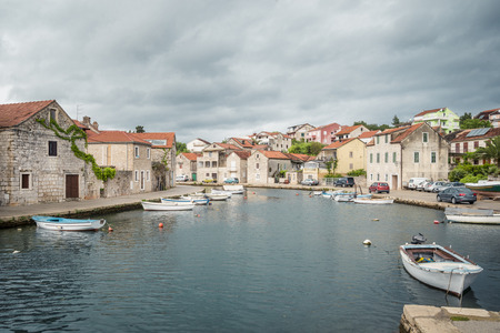 Vrboska on Hvar island, Croatiaの写真素材