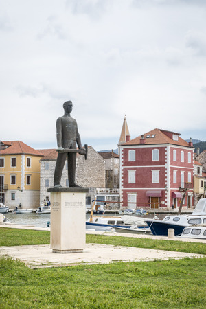 Beautiful Stari Grad village, Hvar island, Croatiaのeditorial素材