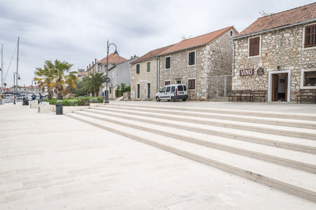 Stari Grad on Hvar island, Croatiaのeditorial素材