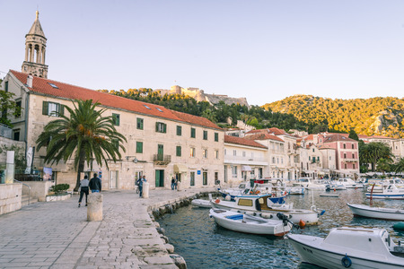 Hvar city, Croatiaのeditorial素材