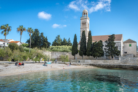 Beautiful Hvar city, Hvar island, Croatiaのeditorial素材