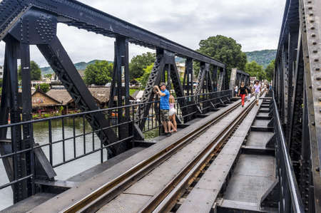 Bridge on river Kwai at Kanchanaburi in Thailandのeditorial素材