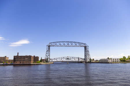Duluth, Minnesota - June 20, 2013   The Aerial Lift Bridge is a major landmark in the port city of...