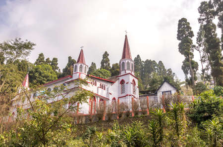 Kurseong, Darjeeling province - January 8th, 2014   St  Paul the Apostle Church on the hill resort of Kurseong in Darjeeling province of West Bengal state in India のeditorial素材