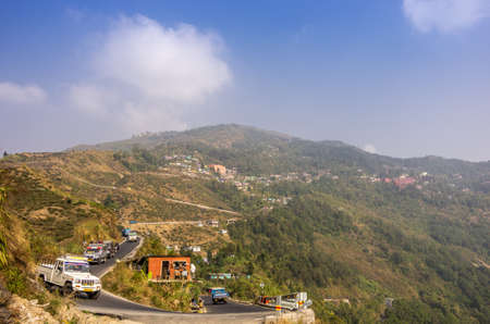 Rohini, Dist  Darjeeting - January 08, 2014   The Scenic Rohini road leading to Kurseong town, in West Bengal, Indiaのeditorial素材