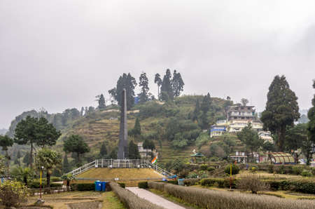 Ghoom, Darjeeling province - January 8, 2014    The War Memorial at Batasia loop in Ghoom  Ghoom is...