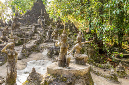 Koh Samui, Thailand - April 8th, 2014   Ancient statues in the Secret Buddha Garden north west of Lamai beach in Koh Samui, Thailand のeditorial素材