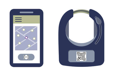 Smart bike lock against thieves and for rental and sharing services of bicycles or scooters. The...