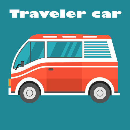 red traveler carのイラスト素材