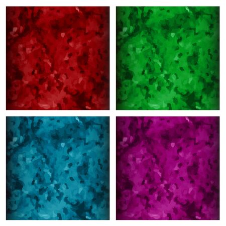 Abstract textured background in four different coloursのイラスト素材