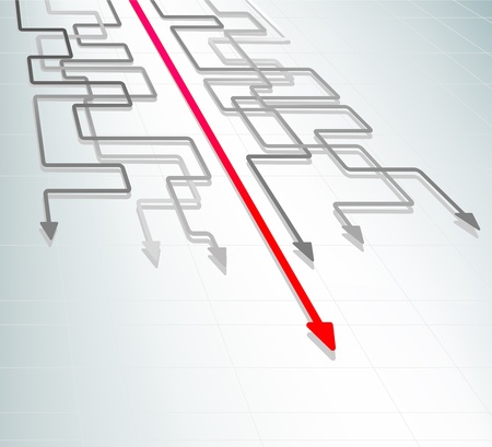 Concept of a moving straight forward and winningのイラスト素材
