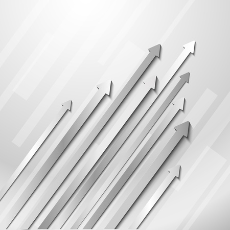 Abstract business background with grayscale arrowsのイラスト素材
