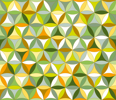 Flower of life seamless pattern with autumn coloursのイラスト素材
