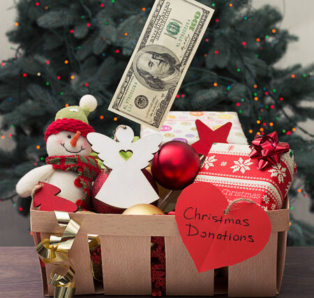 Basket full of Christmas donations