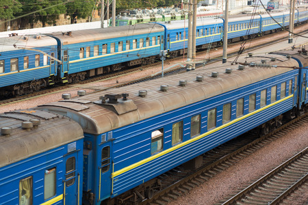 Railway station in Odessa, Ukraine in the morning