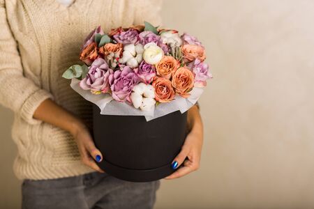 Woman holding a gorgeous bouquet