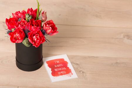 Beautiful bouquet of fresh spring flowers