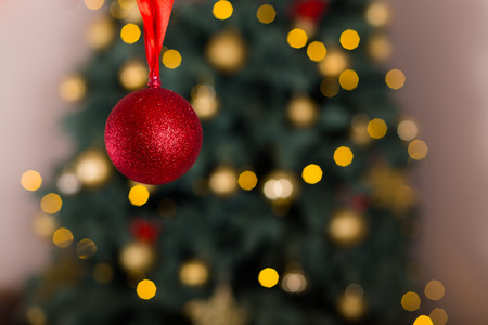 Preparing for Christmas celebrations. Traditional decorations at homeの写真素材