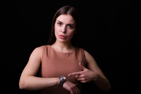 Confident beautiful woman smiling in the cameraの写真素材