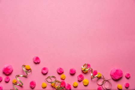 Bright holiday background flat layの写真素材