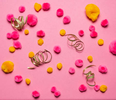 Bright holiday background flat layの写真素材
